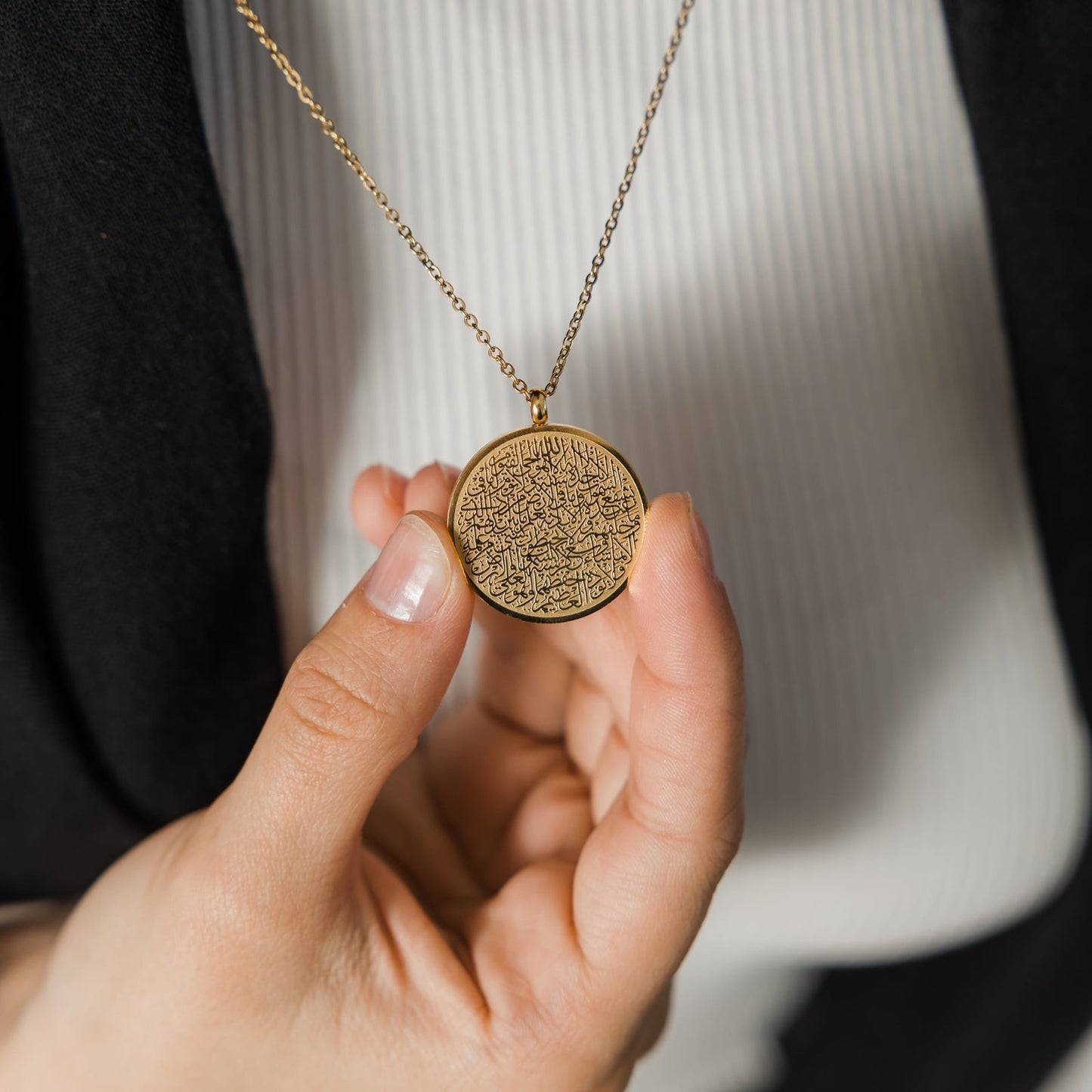Collier Medaillon Ayat-Al-Kursi