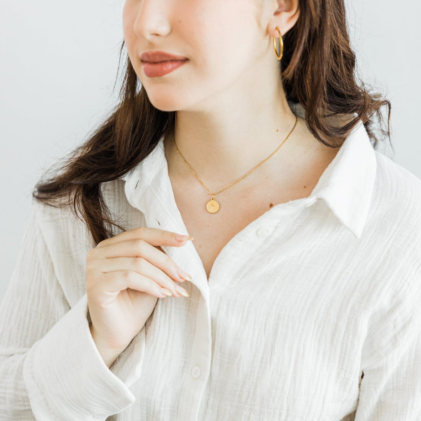 Collier pendentif lettre initiales