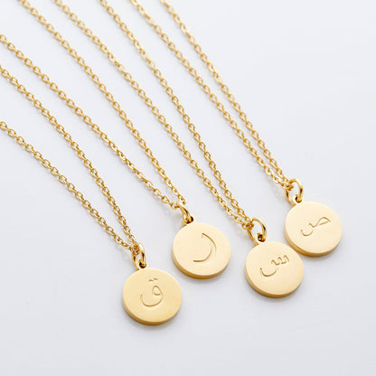 Collier pendentif lettre initiales