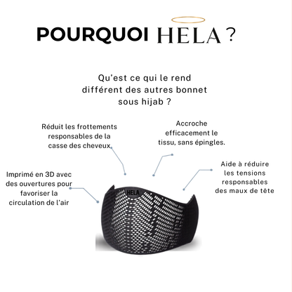 Sous hijab antidérapant et respirant Hela
